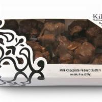 8 Oz Milk Chocolate Peanut Clusters · Fresh roasted Spanish peanuts coated in Kilwins Heritage Milk Chocolate.