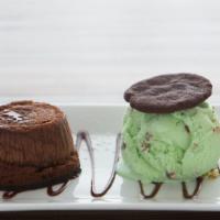 Chocolate Souflee · With Pistachio Ice Cream