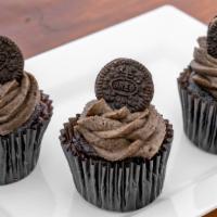 Cookies And Cream Cupcake · Rich chocolate cake topped with creamy oreo frosting