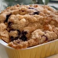 Blueberry Coffee Cake · With  fresh blueberries and cinnamon streusel topping