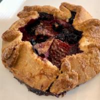 Berry Crostata · fresh blueberries and strawberries in flakey pie crust