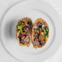 Carne Asada Burrito  · marinated hanger steak