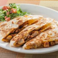 Pollo Asado Quesadilla · marinated grilled chicken