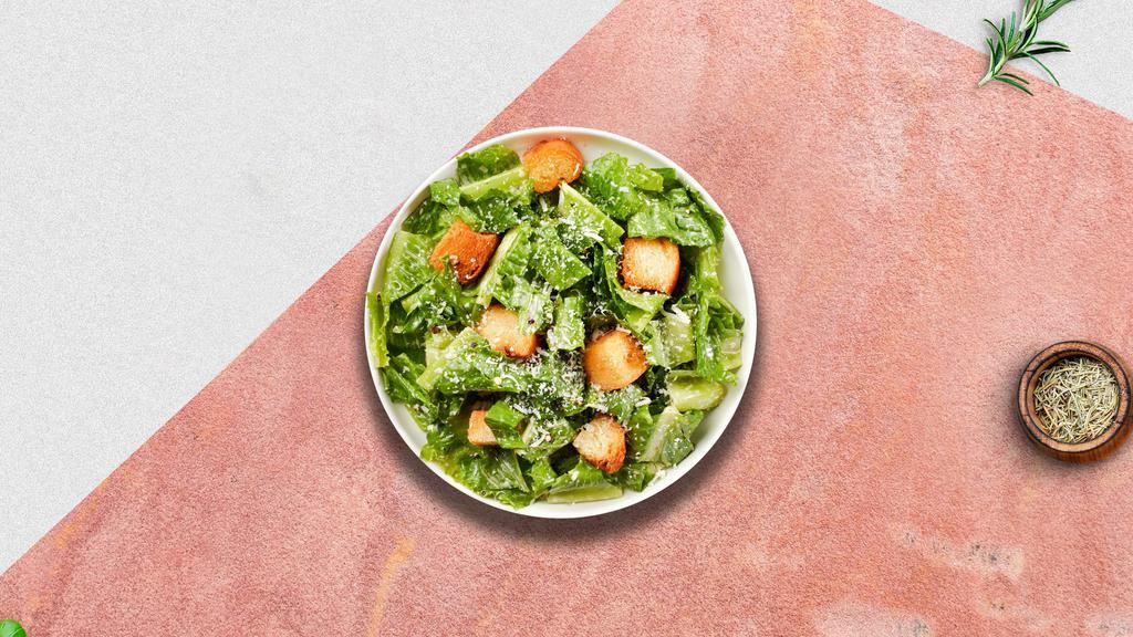 Vegan Caesar Salad · (Vegetarian) Romaine lettuce, house croutons, and vegan cheese tossed with vegan Caesar dressing.