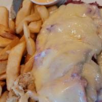Reuben Sandwich · Sauerkraut and melted swiss cheese on rye bread, served with french fries. Grilled chicken b...
