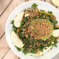 Kale & Avocado Salad · walnuts, sweet potato, quinoa, honey apple vinaigrette