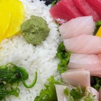 Chirashi · Assortment of sashimi over vinegar rice