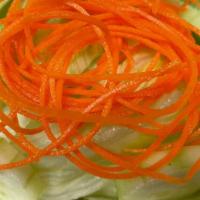Garden Salad · Lettuce, carrot, cucumber with ginger dressing