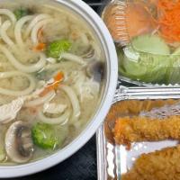 Chicken Udon · Chicken & veggie noodle in soup