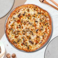 I Am Funghi Pizza · Your choice of sauce, Mushrooms, and vegan cheese pizza baked on a hand-tossed dough.