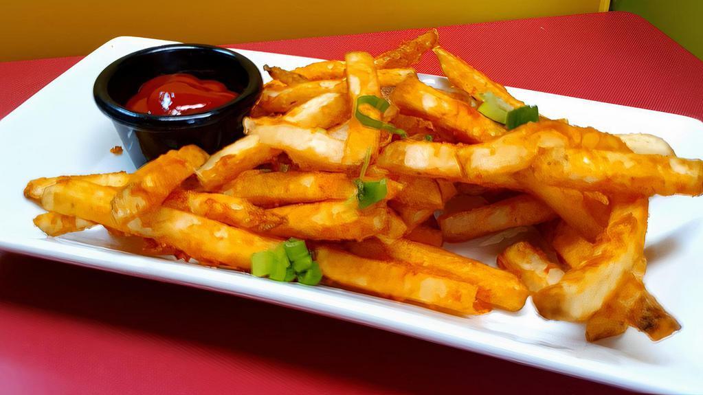 Seasoned Fries · Fried seasoned fries. Served with ketchup.
