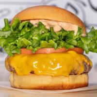The All-American Burger · prime burger, american cheese, special sauce, lettuce, tomato & pickle