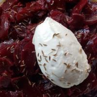 Roasted Beet Salad · styrian pumpkin seed oil and creamy goat cheese.