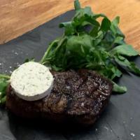 Filet Mignon 8Oz · chef selected USDA filet mignon with herb lemon butter, soy lemon onion sauce, and wasabi cr...