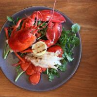 Maine Lobster · (Grilled) available in 1.5,
seasoned with herb butter, Hollandaise sauce