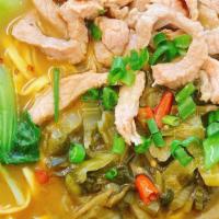 Shredded Pork Pickle Noodle · Mild Spicy, Will contain peanuts by default. If allergic, please select -No Peanuts