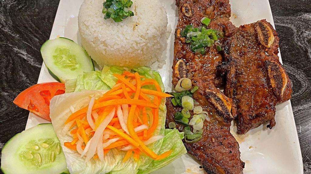Cơm Suon Bo Nuong (New) · Grilled Kalbi Short Ribs on Rice
