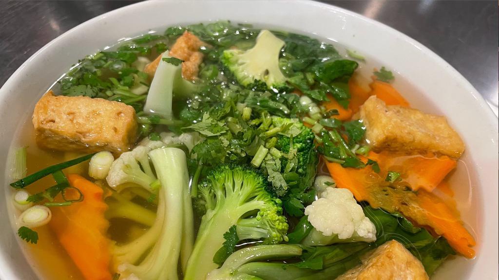 Phở Rau Cải · Pho With Vegetables.  Broccoli, Bok Choy, Tofu, Cauliflower, Carrots.