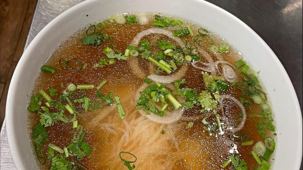 P10 . Phở Soup ( Noodle Only) · Broth and noodle
