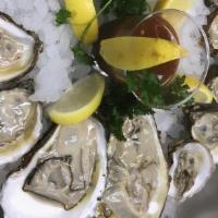 Oysters  · Blue Point Oysters. Half Dozen $14.00 and One Dozen $26.00