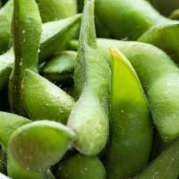 Edamame · Steamed salted soybeans.