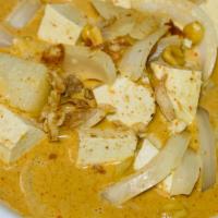 Massaman Curry · Sweet peanut curry paste, peanuts, potatoes and onions in coconut milk.