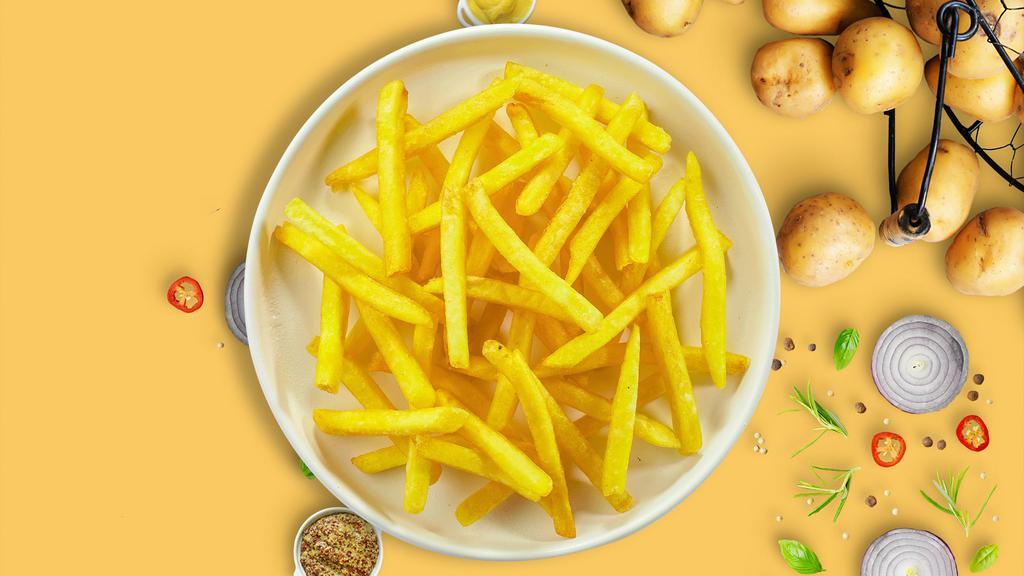 Just Fries · (Vegetarian) Idaho potato fries cooked until golden brown garnished with salt.