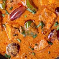 Paneer Tikka Masala · Broiled cottage cheese cubes with onion, bell pepper cooked with fresh flavored herbs in cre...