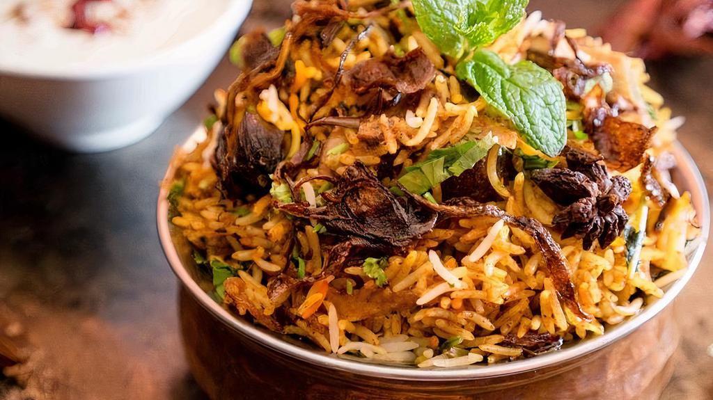 Lamb Fry · Boneless lamb chunks and special basmati rice flavored with authentic spices, cooked on slow flame.