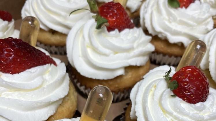 Tres Leches Cupcake · Light, airy cupcake filled with 3 decadent and creamy milks, topped with fluffy homemade whipped cream and a fresh strawberry.