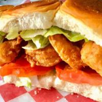 Whiting Fish Sandwich On Hero (Only) · Tartar sauce, cheese, lettuce, tomato, Onion.
