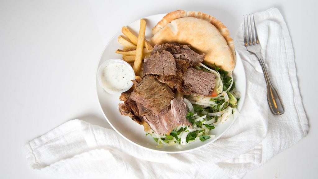 Gyro Doner · Combination of freshly ground beef and lamb sliced thin.