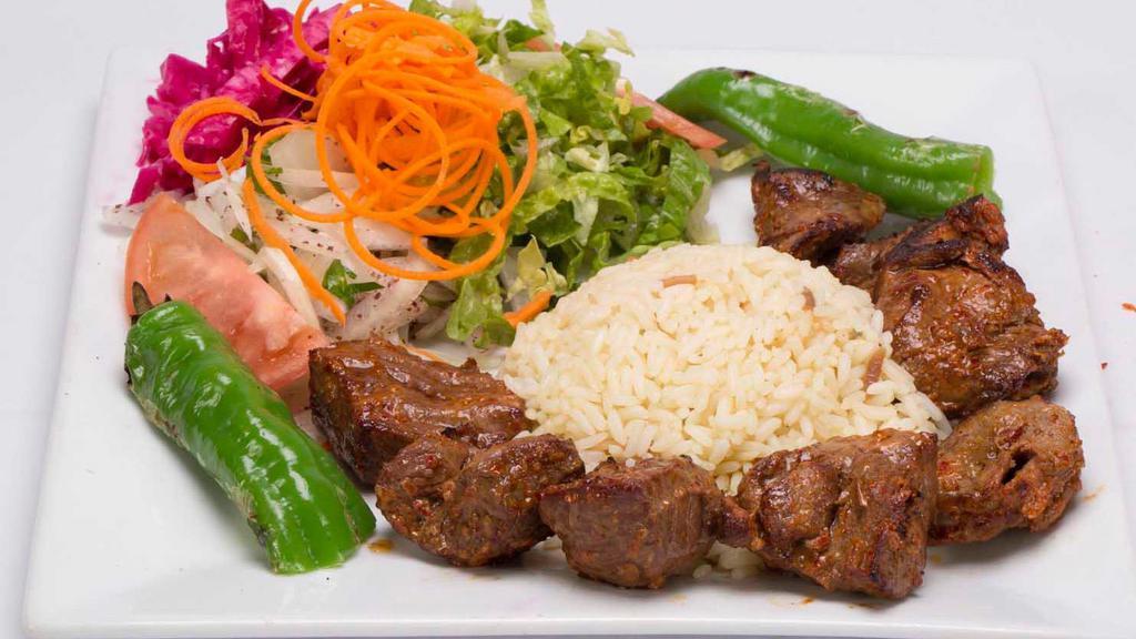 Lamb Shish Kebab · Marinated cubes of baby lamb grilled to delight on skewer.