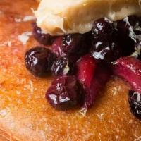 Honey Butter Pancakes · double stack of fluffy, moist and savory pancakes served with honey butter maple syrup and w...