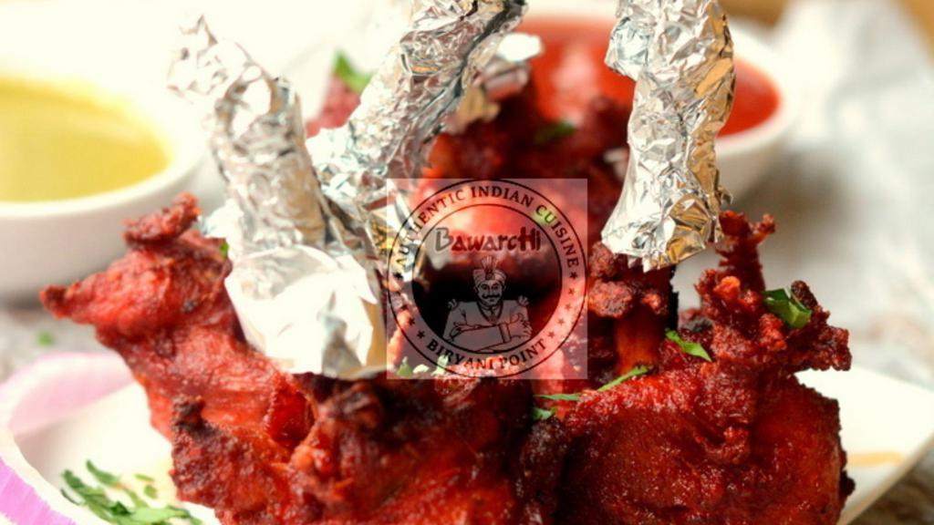 Chicken Lollipops (4) · Chicken drumsticks marinated in spices, coated in zesty batter, deep fried and served with hot garlic sauce.