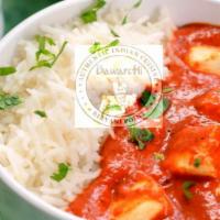 Paneer Tikka Masala · Chefs specialty. Homemade cheese cubes cooked in tomato sauce with a touch of cream and spic...