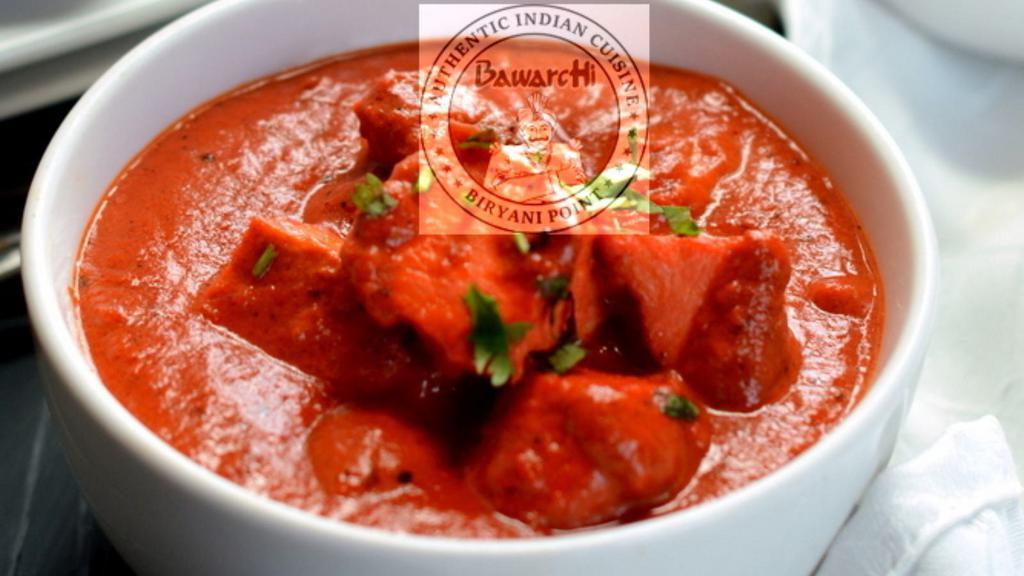 Chicken Tikka Masala · Boneless grilled chicken cooked with tomato, cream, and special spices. A divine buttery taste.