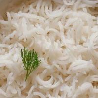 Basmati Rice · Imported aged extra long grain steamed basmati rice.