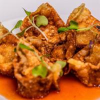 Chicken Wontons (6) · Fried Wontons served with Sweet Chili Sauce.