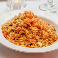 Vegetable Fried Rice · Add Chicken, Pork, Beef, Shrimp or Lobster for an additional charge.