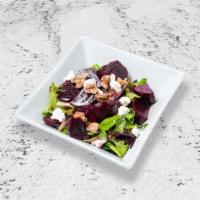 Beet & Arugula · Arugula, roasted beets, balsamic vinaigrette, and goat cheese. Add Grilled Chicken for an ad...