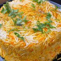 Murgh Biryani · Boneless Chicken & Basmati Rice Cooked With Fresh Herbs & Spices Served With Raita.