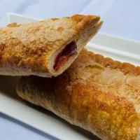 Chicharron De Guayaba · A flaky puff pastry with sweet guava paste on the inside, looks very similar to friend pork ...
