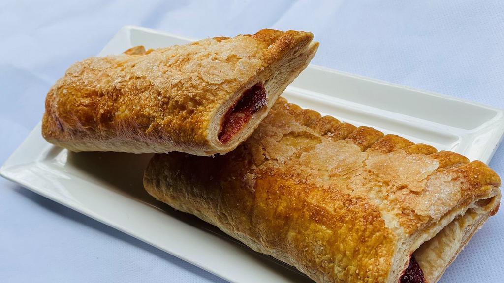 Chicharron De Guayaba · A flaky puff pastry with sweet guava paste on the inside, looks very similar to friend pork rinds
