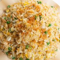 Pings Signature Crab Meat Crunchy Fried Rice · Crab meat, eggs and string bean.