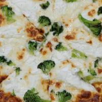 Broccoli Pizza  · Ricotta, broccoli & mozzarella.