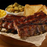 Full Rack Plate  · Slow-Smoked Baby Back Ribs, Served with Two Regular Sides and Bread.