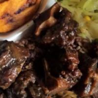 Oxtail · Regular. Rice, cabbage, and plantain.