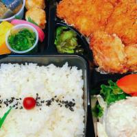 (B)Pork Tenderloin Katsu & Japanese Fried Chicken · Karaage. Pork tenderloin katsu & Japanese fried chicken - karaage, seasonal side dishes,...