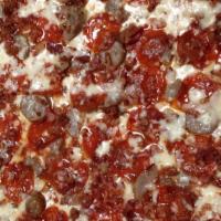 Meat Lovers Pizza · Sausage, bacon and pepperoni.
